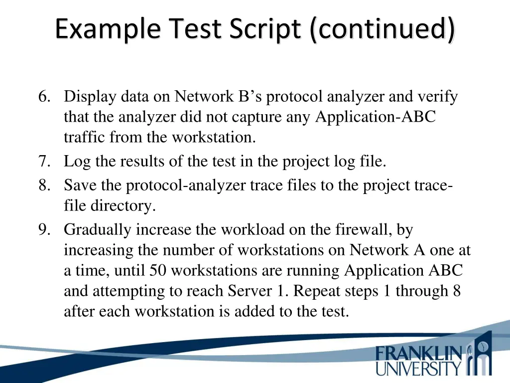 example test script continued 2