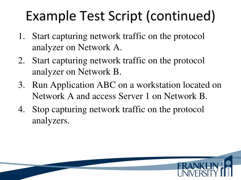 example test script continued