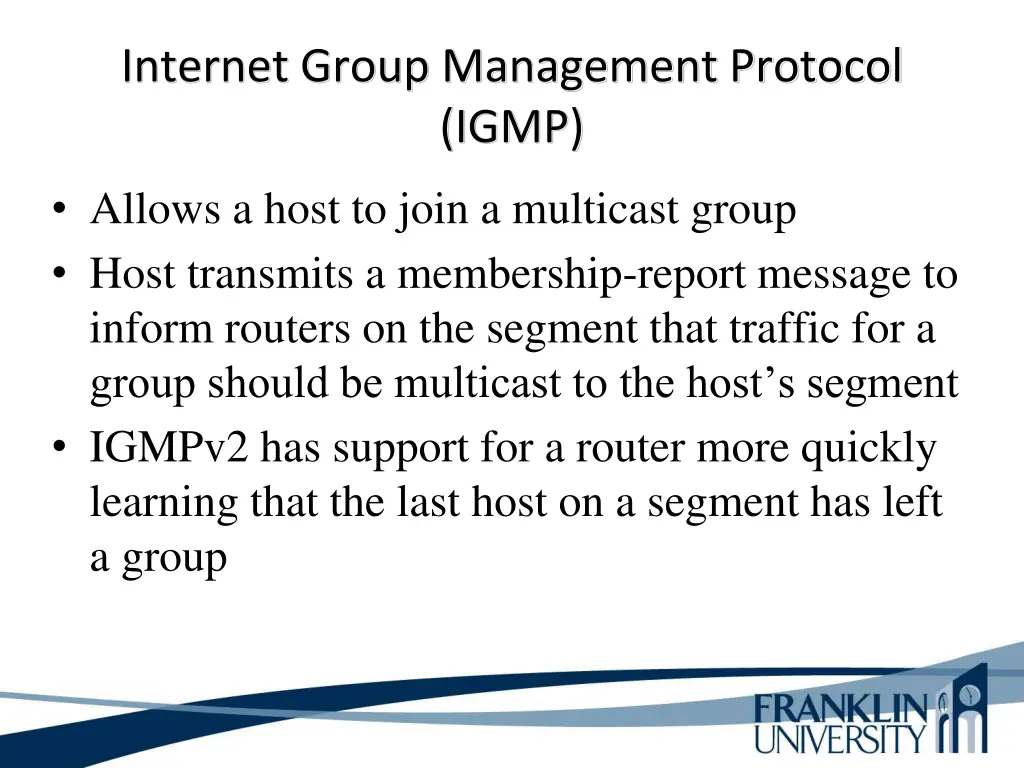 internet group management protocol igmp