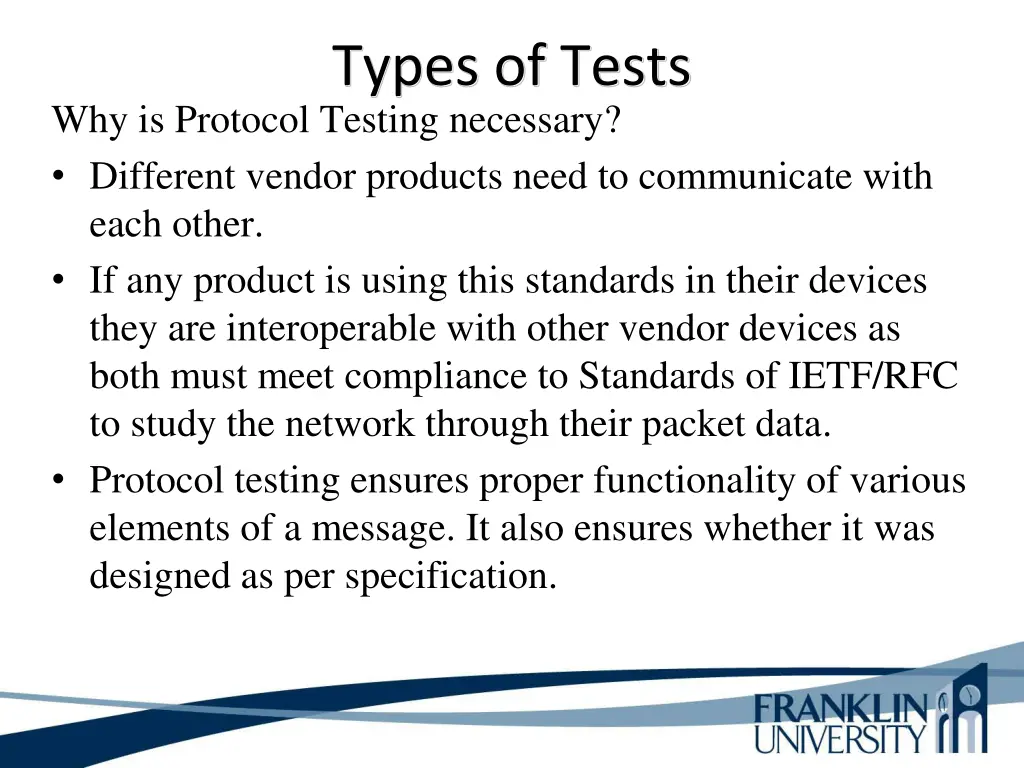 types of tests 2