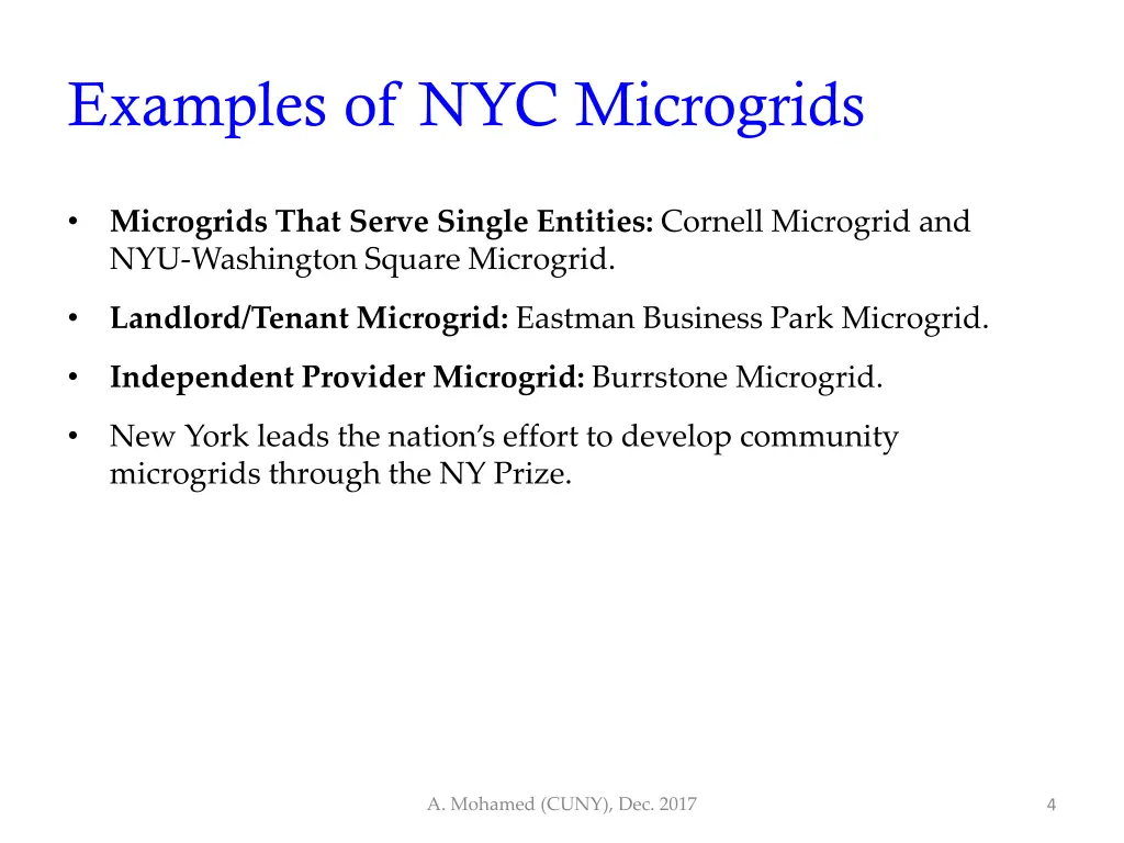 examples of nyc microgrids