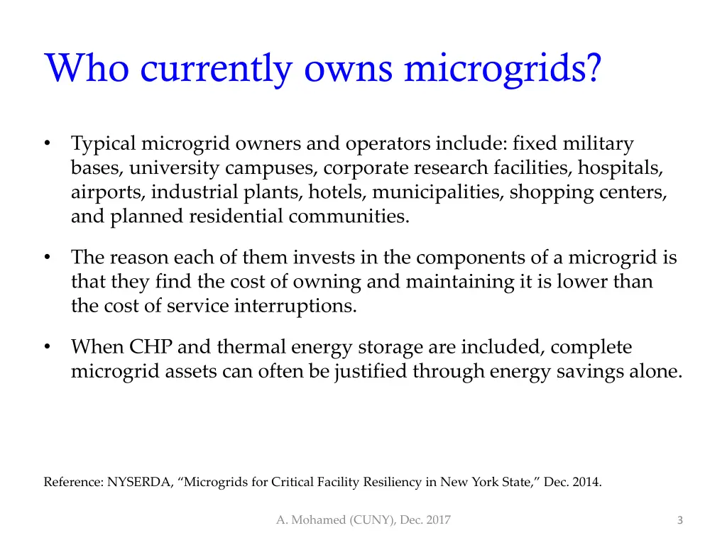 who currently owns microgrids