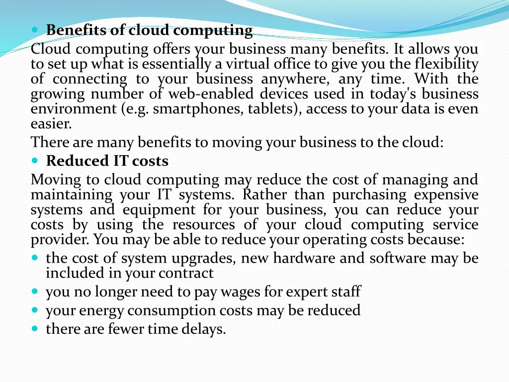 benefits of cloud computing cloud computing