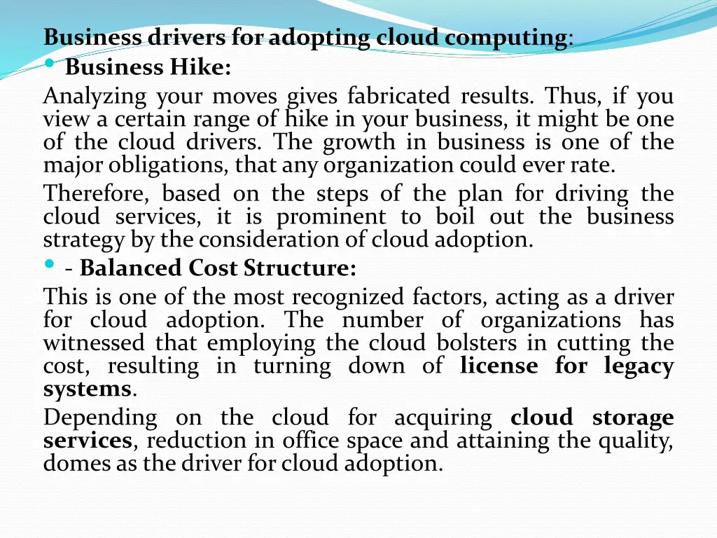 business drivers for adopting cloud computing