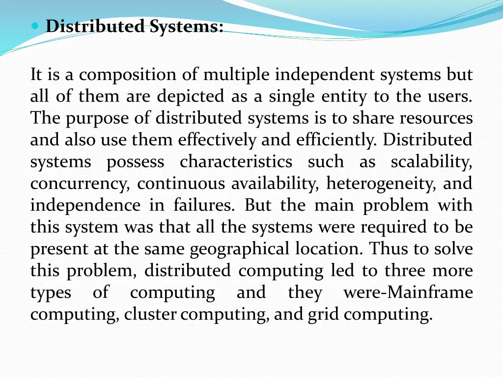 distributed systems