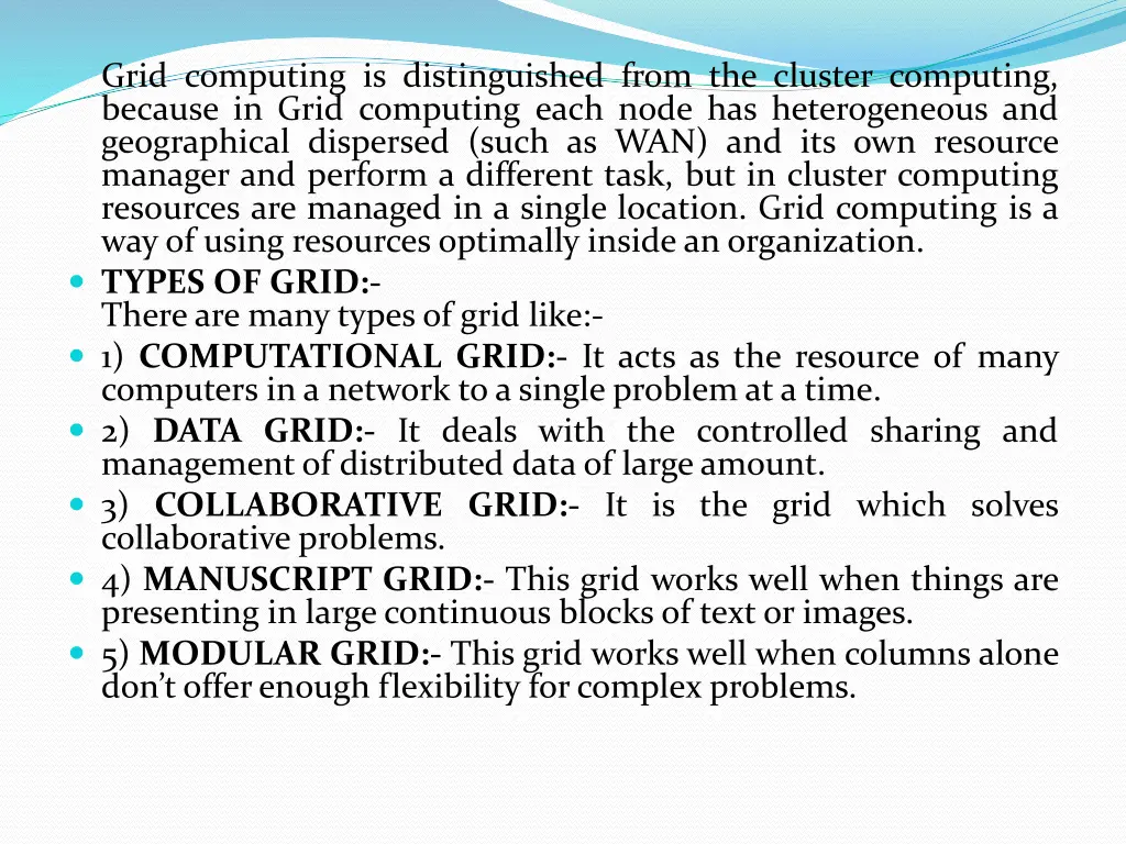 grid computing is distinguished from the cluster