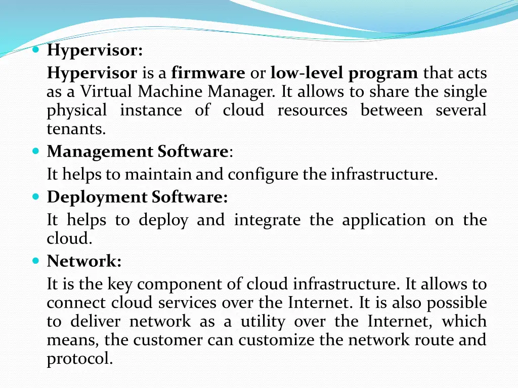 hypervisor hypervisor is a firmware or low level