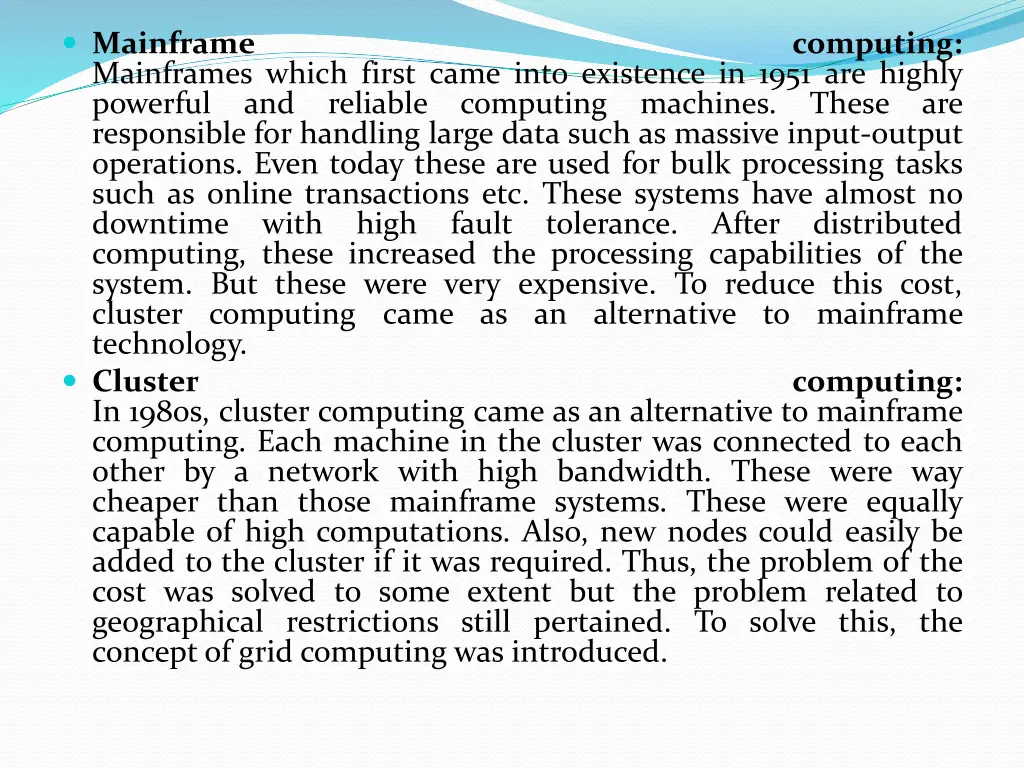 mainframe mainframes which first came into