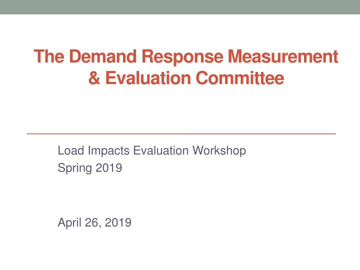 the demand response measurement evaluation