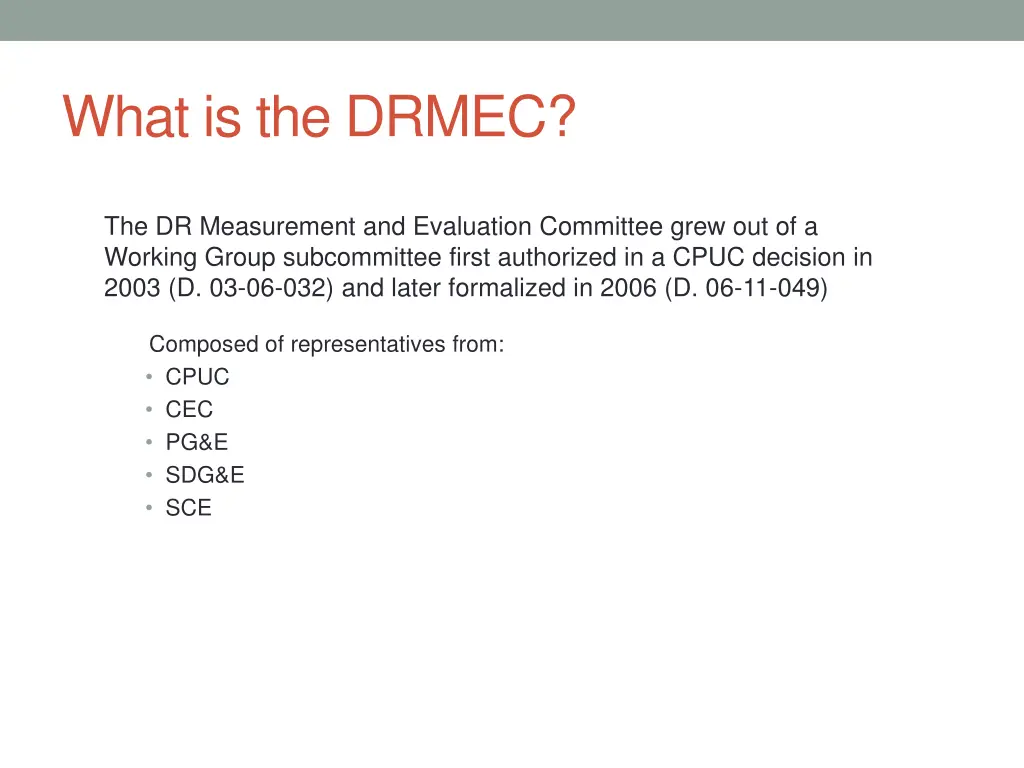 what is the drmec