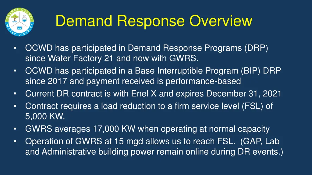 demand response overview