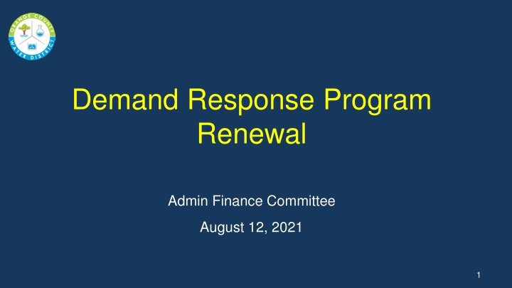 demand response program renewal