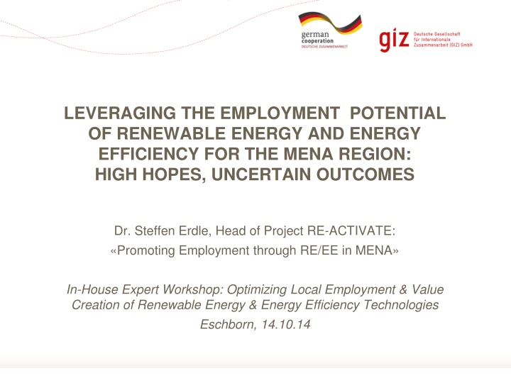 leveraging the employment potential of renewable