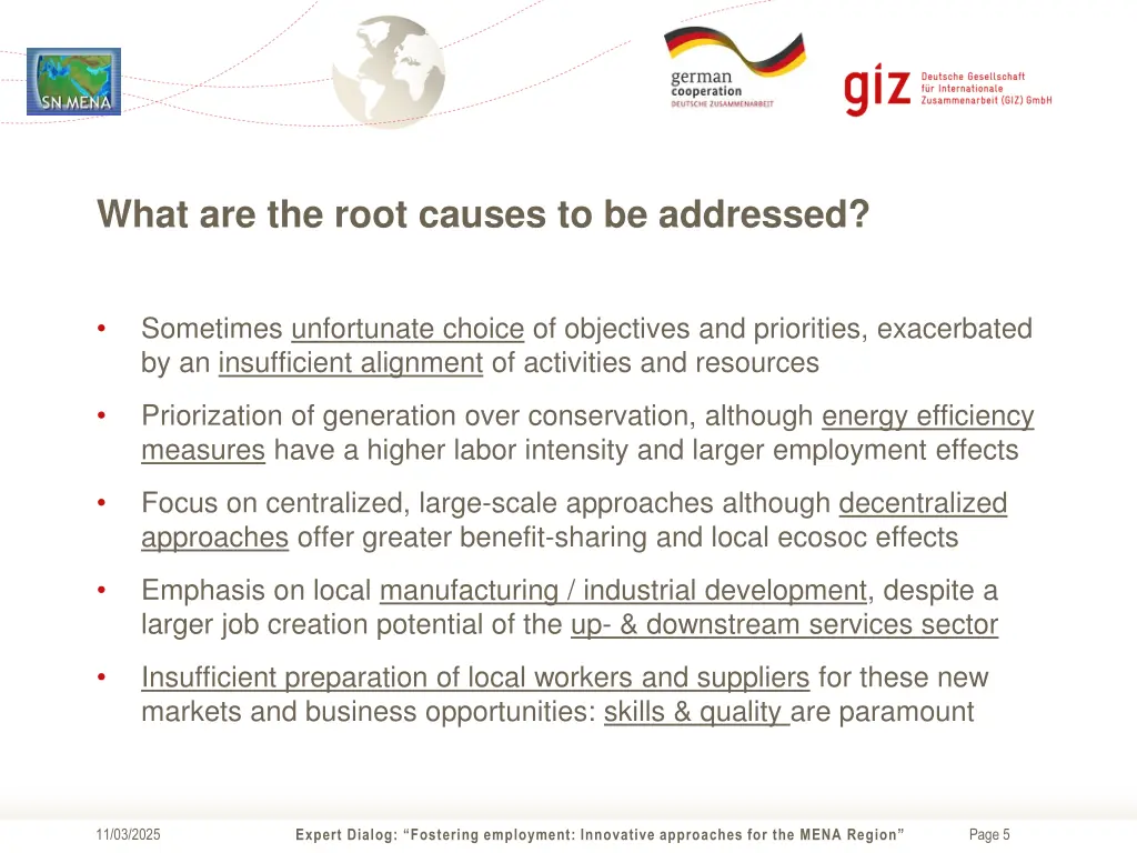 what are the root causes to be addressed