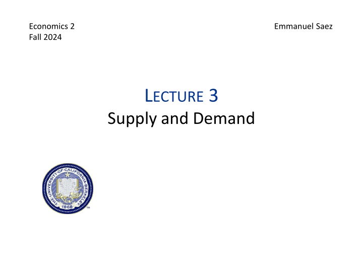 economics 2 emmanuel saez fall 2024