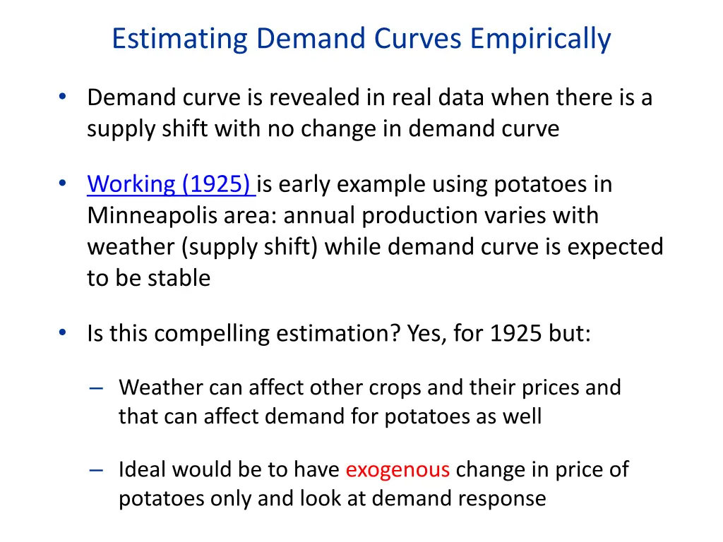 estimating demand curves empirically 1
