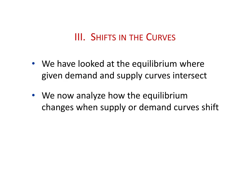 iii s hifts in the c urves