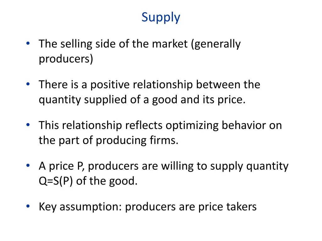 supply