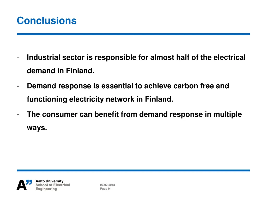 conclusions