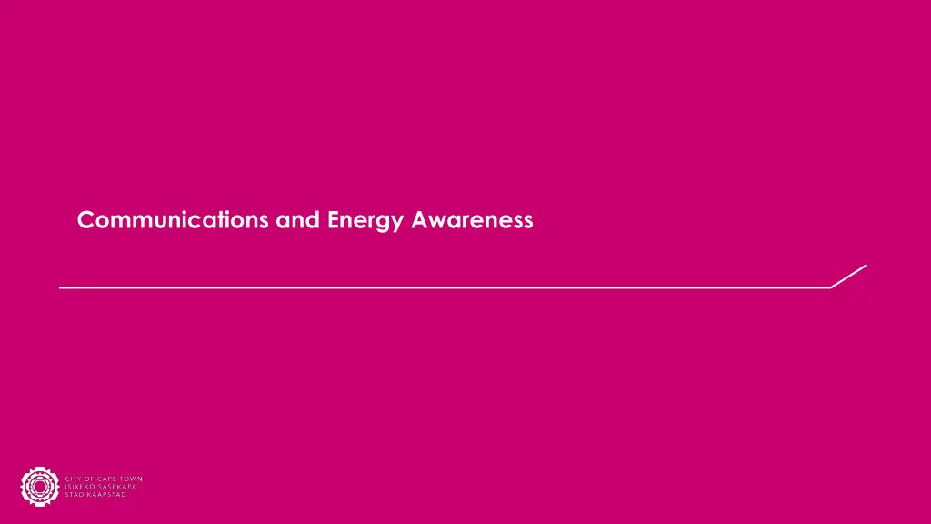 communications and energy awareness