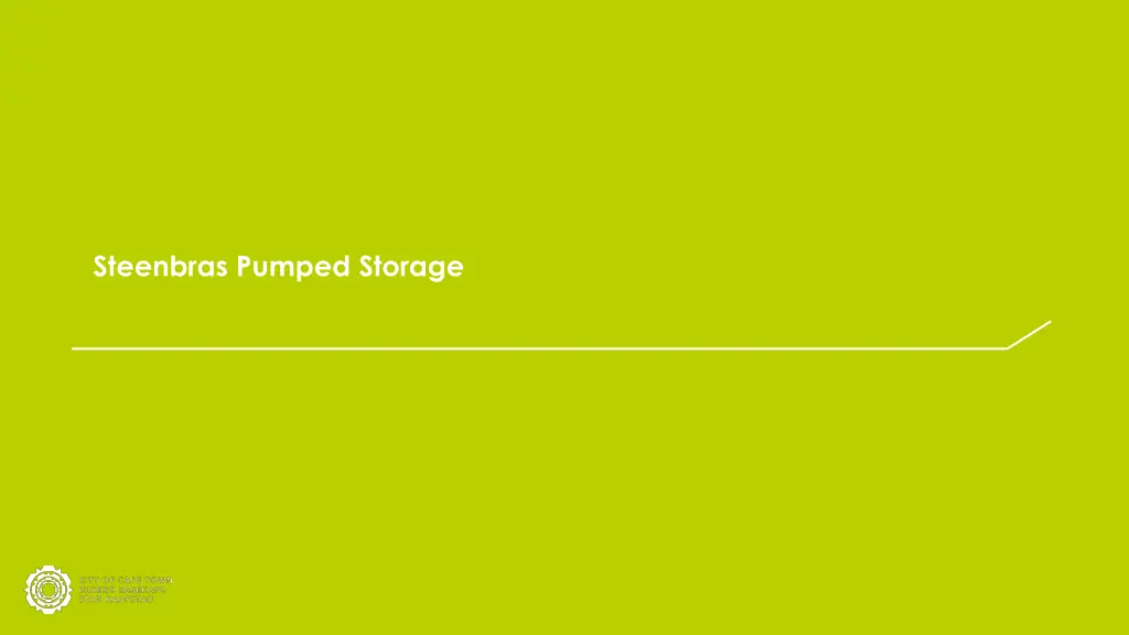 steenbras pumped storage