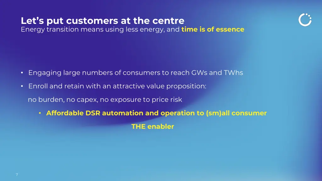 let s put customers at the centre energy