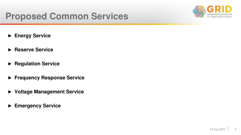 proposed common services