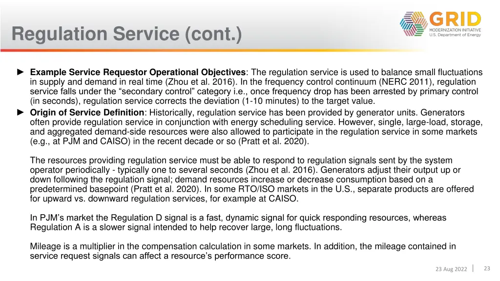 regulation service cont 2