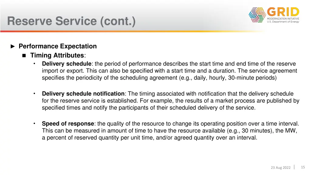 reserve service cont