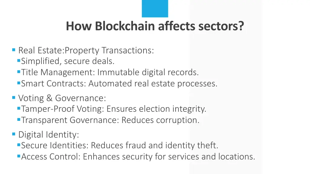 how blockchain affects sectors 1