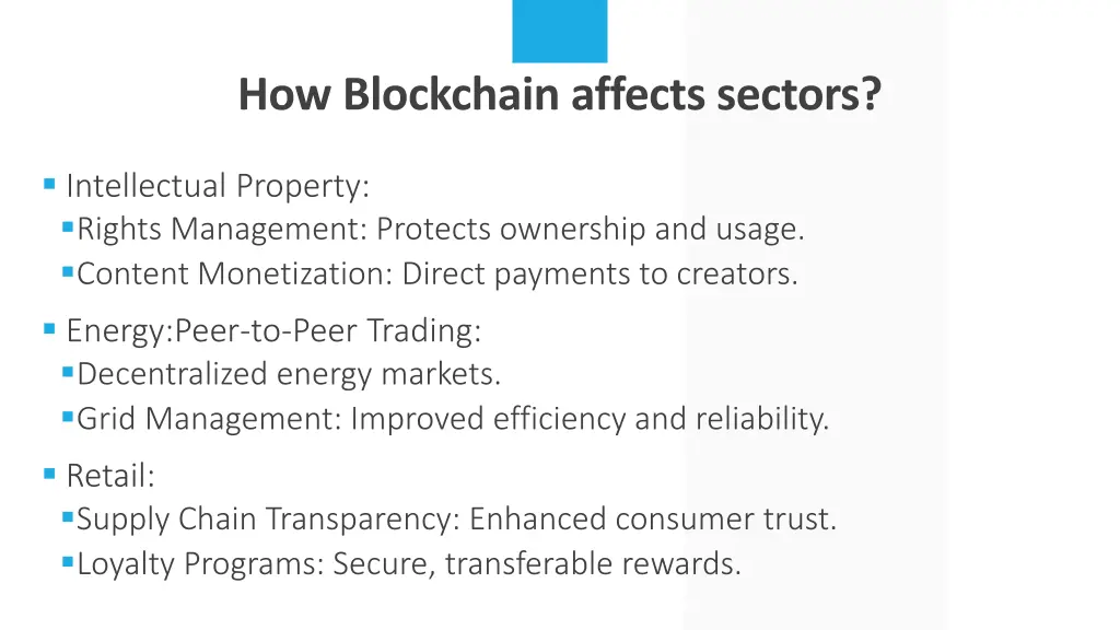 how blockchain affects sectors 2