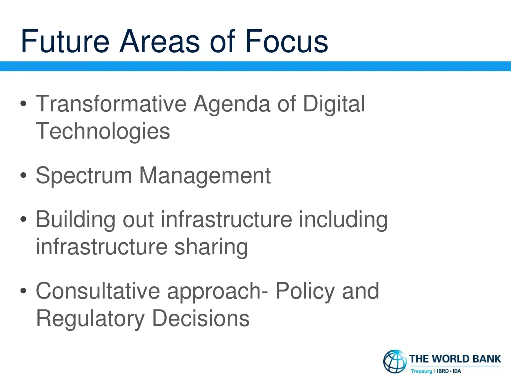 future areas of focus