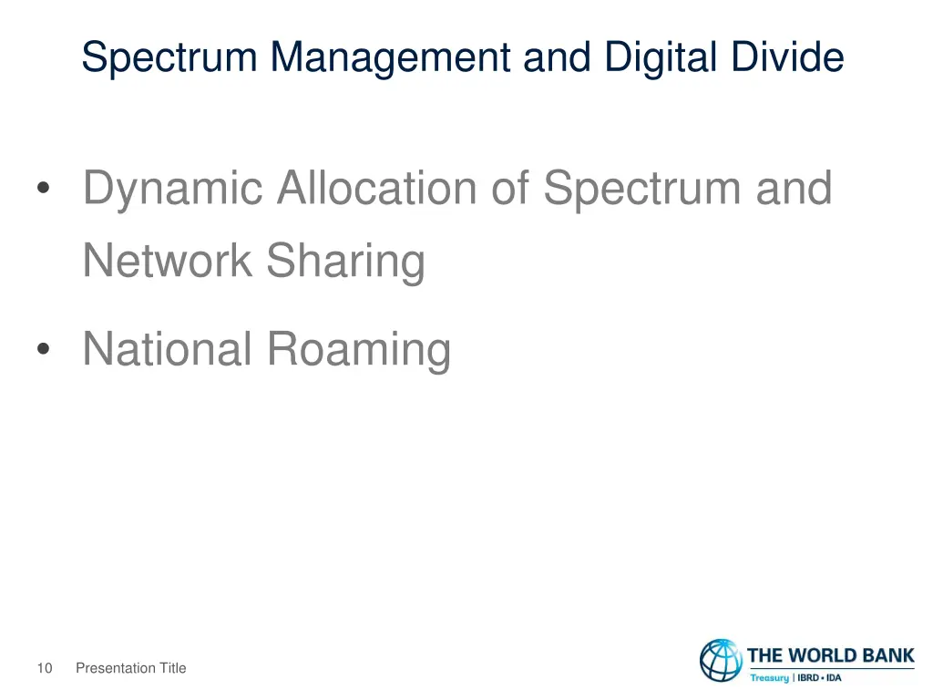 spectrum management and digital divide