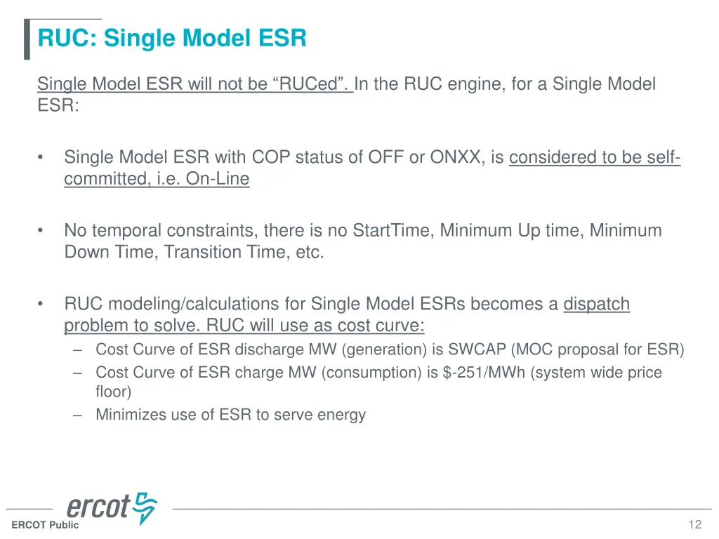 ruc single model esr