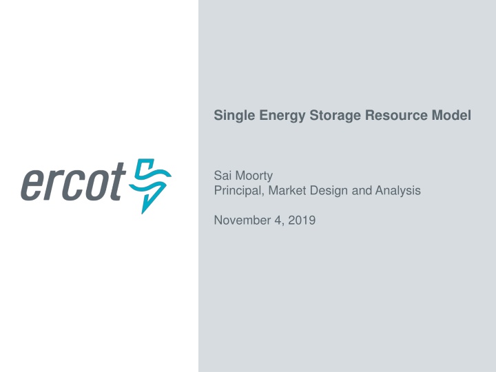 single energy storage resource model