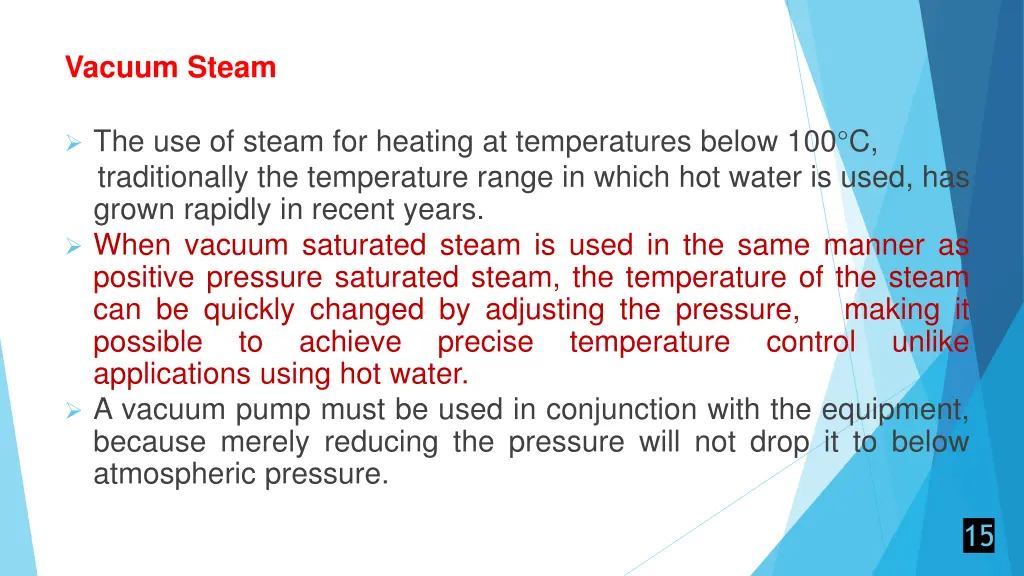 vacuum steam