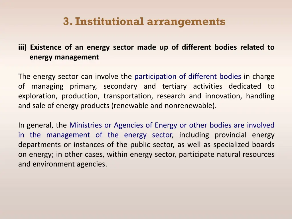 3 institutional arrangements 3