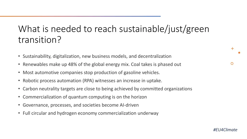 what is needed to reach sustainable just green