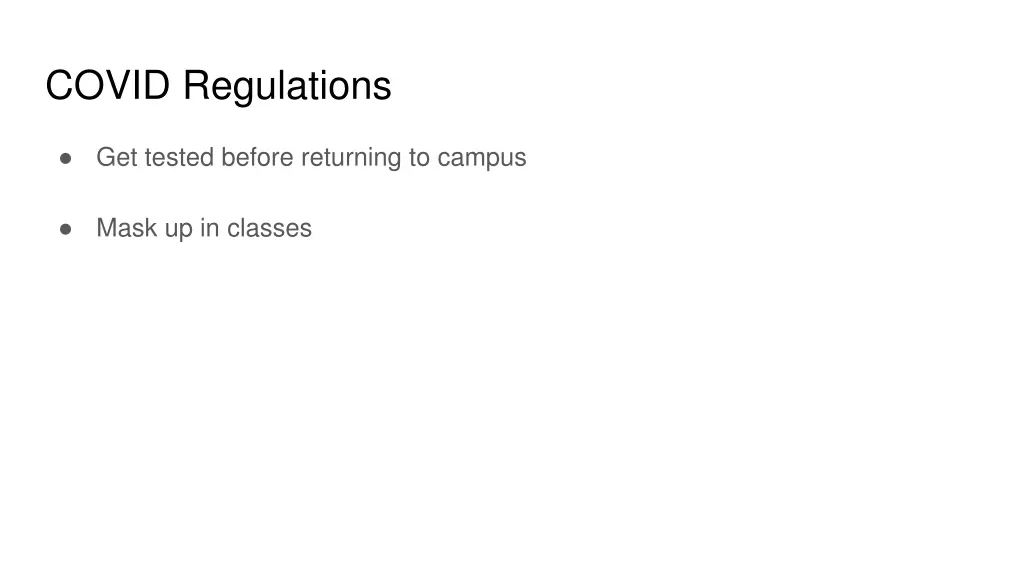 covid regulations