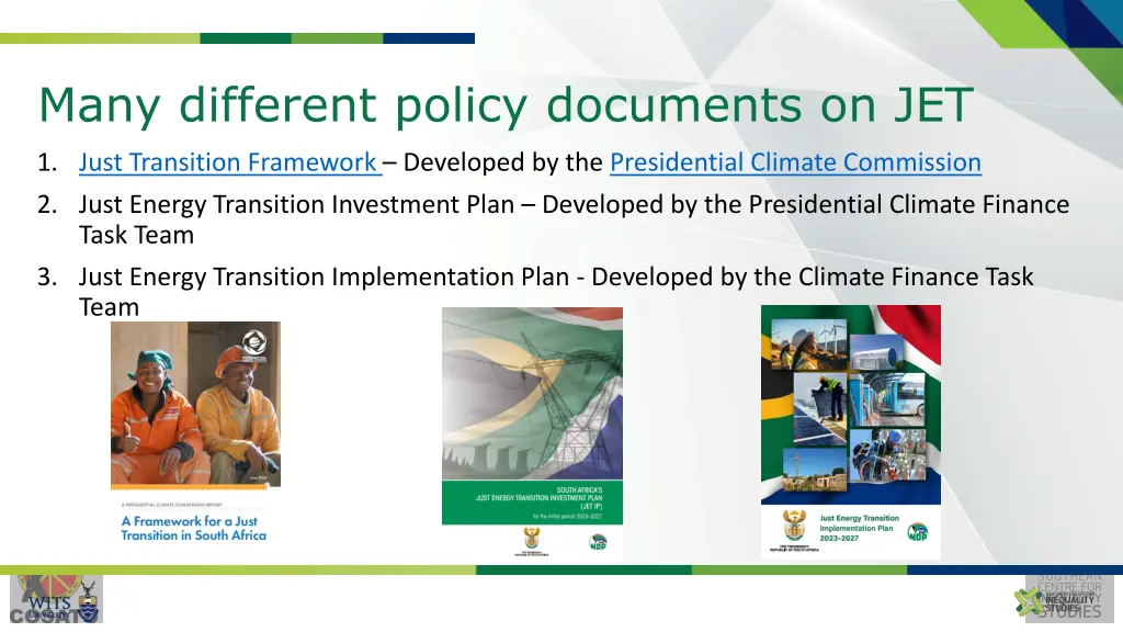 many different policy documents on jet