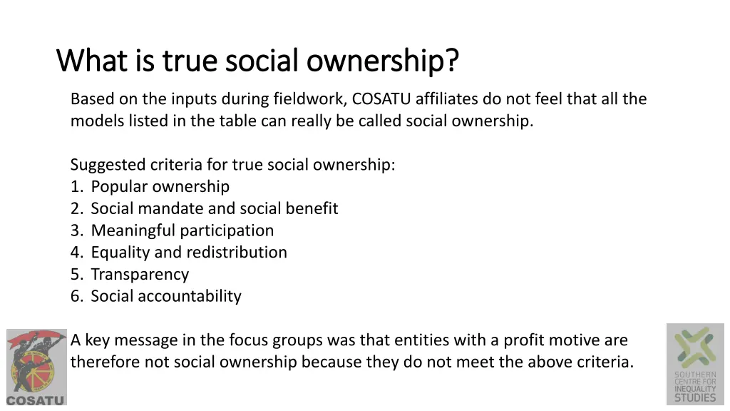 what is true social ownership what is true social