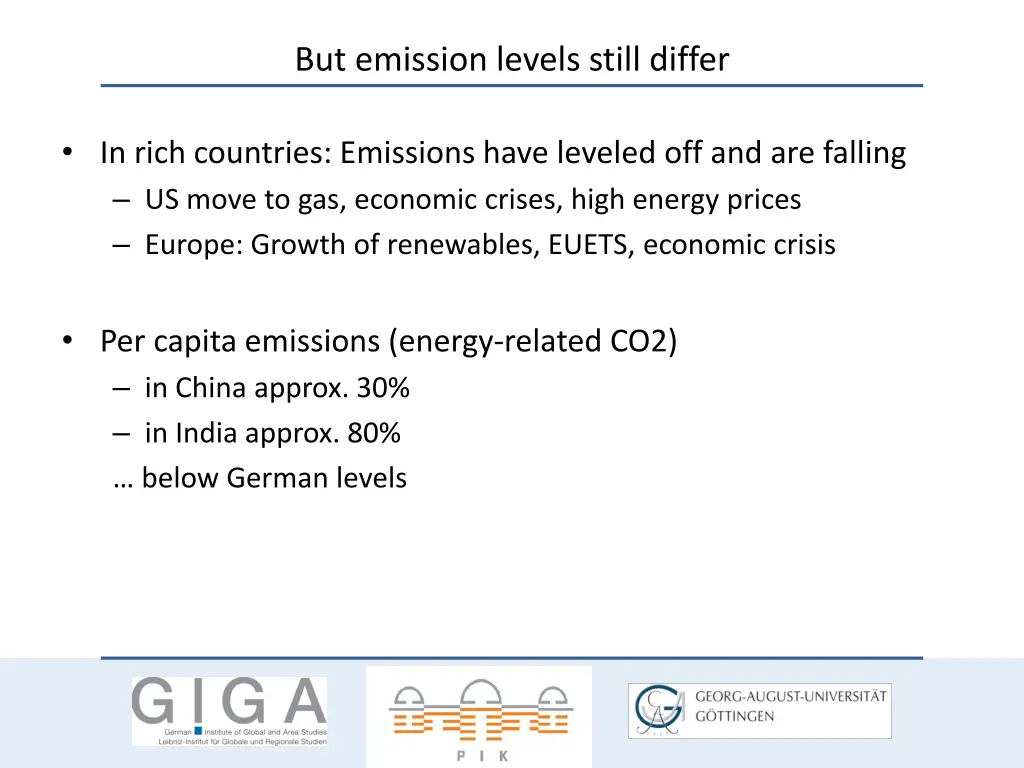 but emission levels still differ