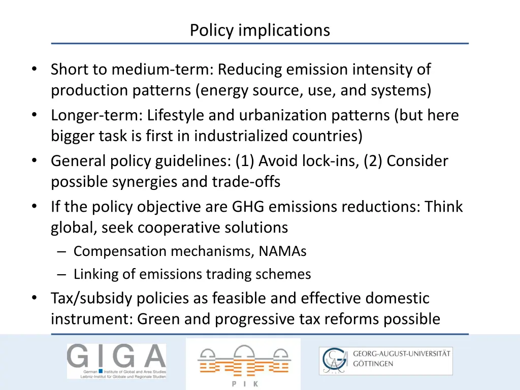 policy implications