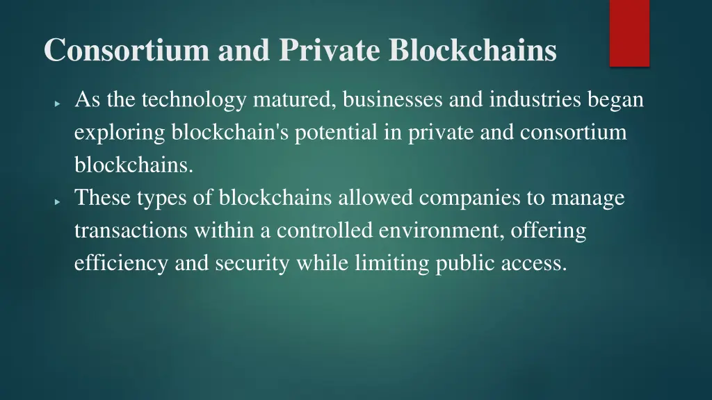consortium and private blockchains