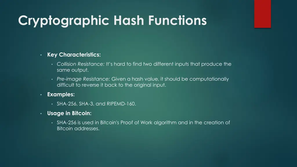 cryptographic hash functions