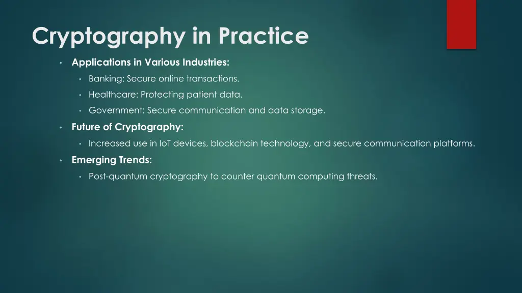 cryptography in practice
