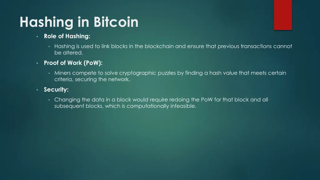 hashing in bitcoin role of hashing