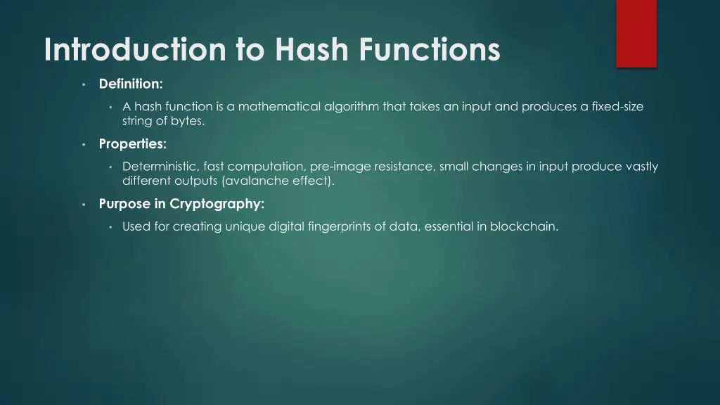 introduction to hash functions