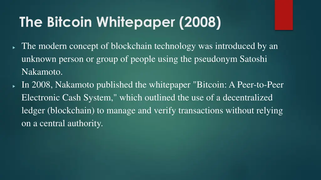 the bitcoin whitepaper 2008