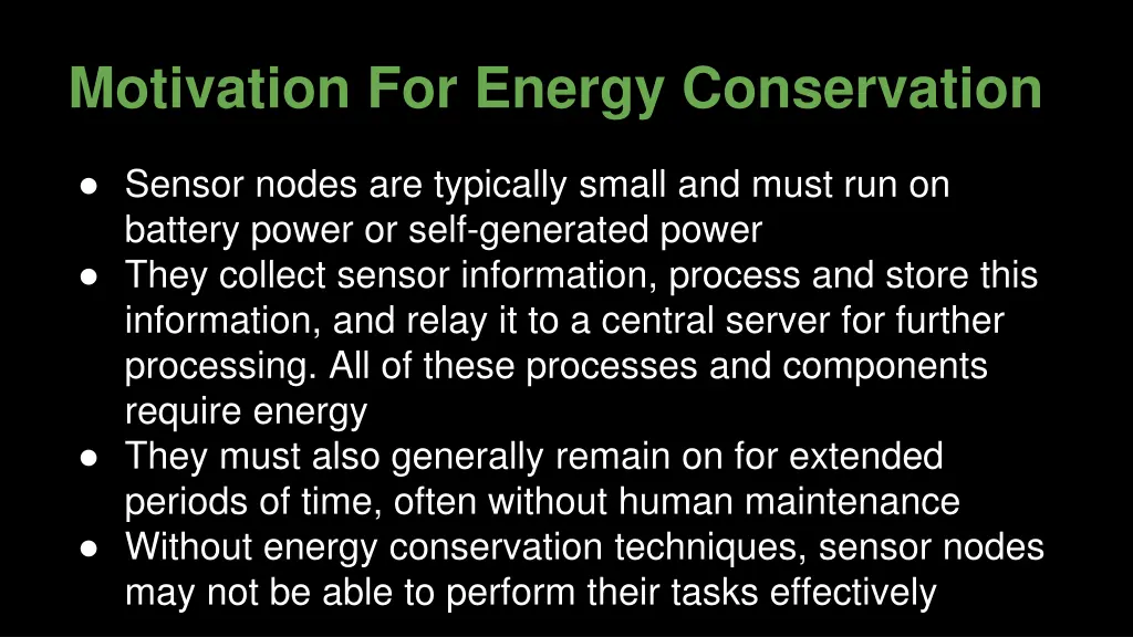 motivation for energy conservation